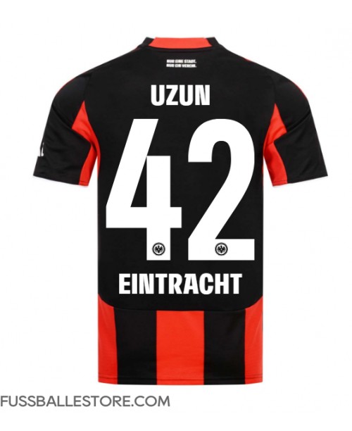 Günstige Eintracht Frankfurt Can Uzun #42 Heimtrikot 2025-26 Kurzarm Günstige Eintracht Frankfurt Can Uzun #42 Heimtrikot 2025-26 Kurzarm